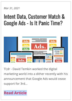 IntentData.io's contact level™ third party purchase intent data can supplement first party data for post cookie paid ad targeting